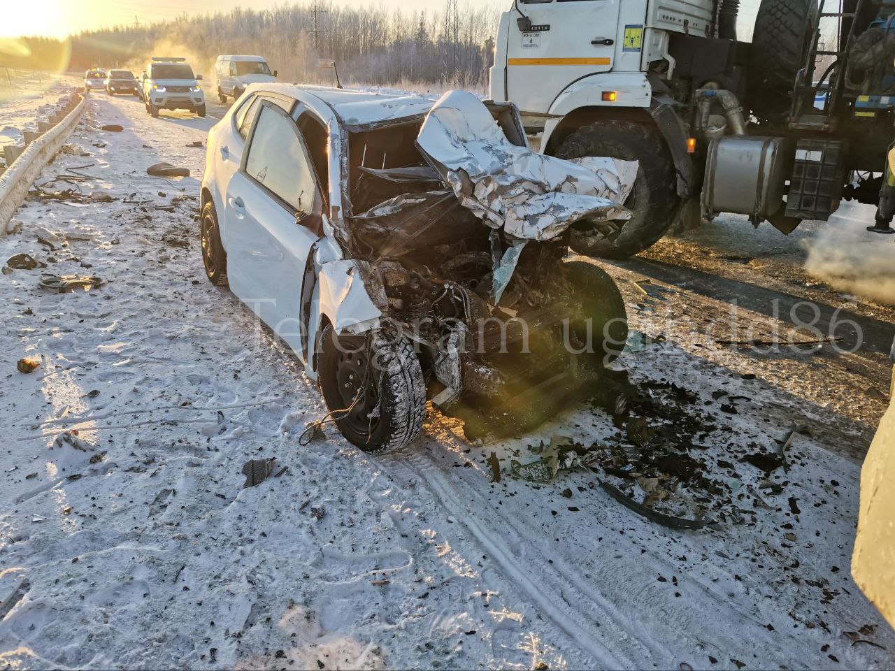 В страшном ДТП под Нижневартовском погибли 4 человека