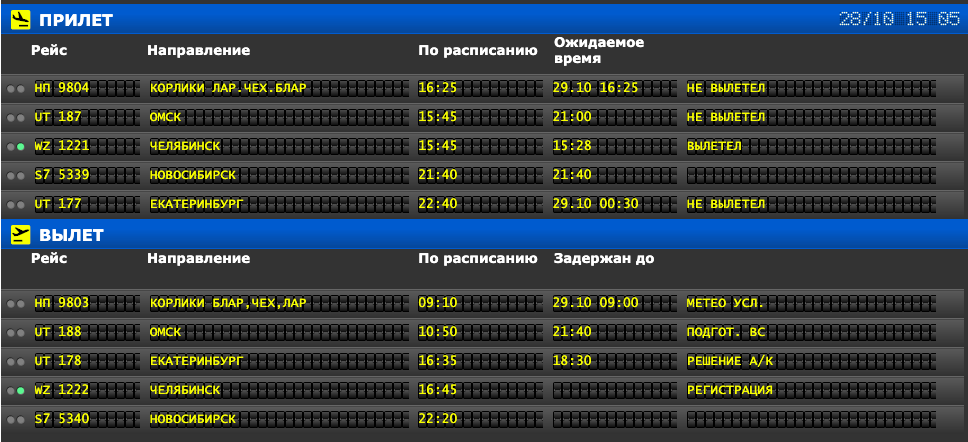 У Utair продолжаются массовые многочасовые задержки рейсов в городах ХМАО