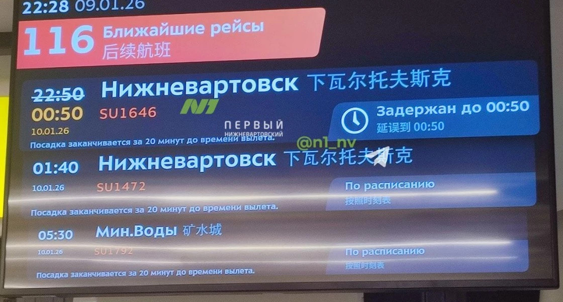 Жители Нижневартовска из-за циклона «Фрэнсис» застряли в аэропорту Москвы