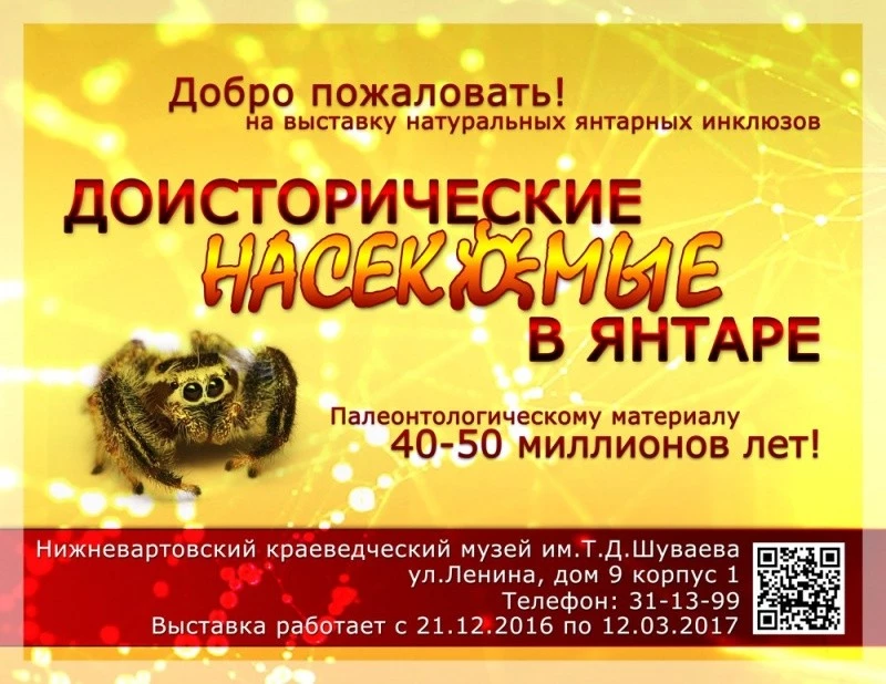 Выставка «Доисторические насекомые в янтаре»